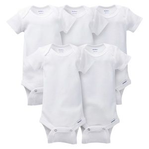 Lot of 8 white Gerber onesies new and unused